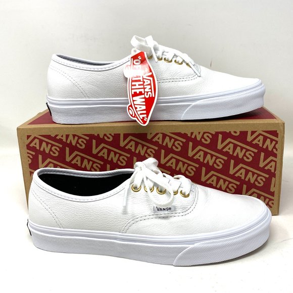vans authentic leather white